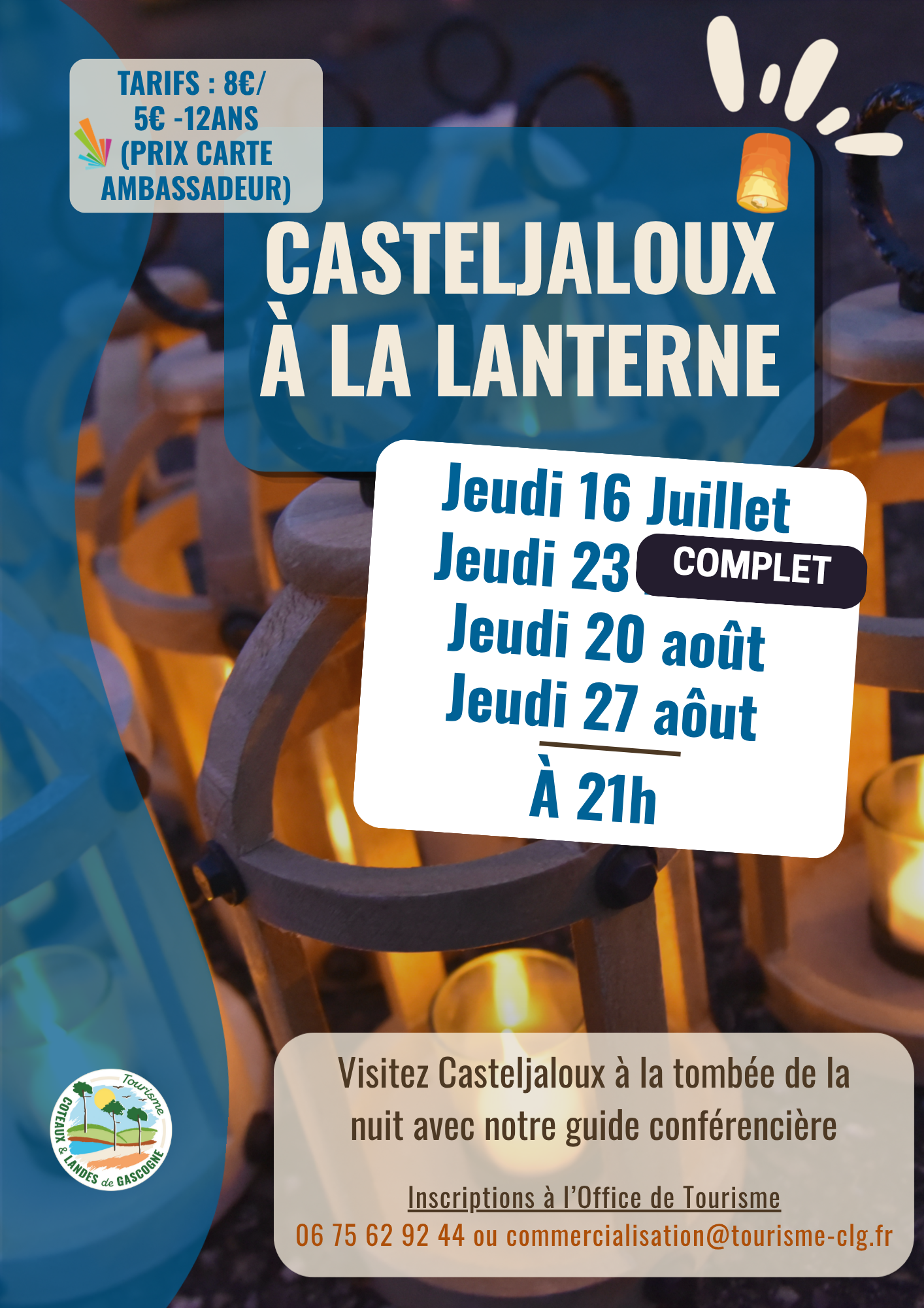 Visite de Casteljaloux à la lanterne - COMPLET