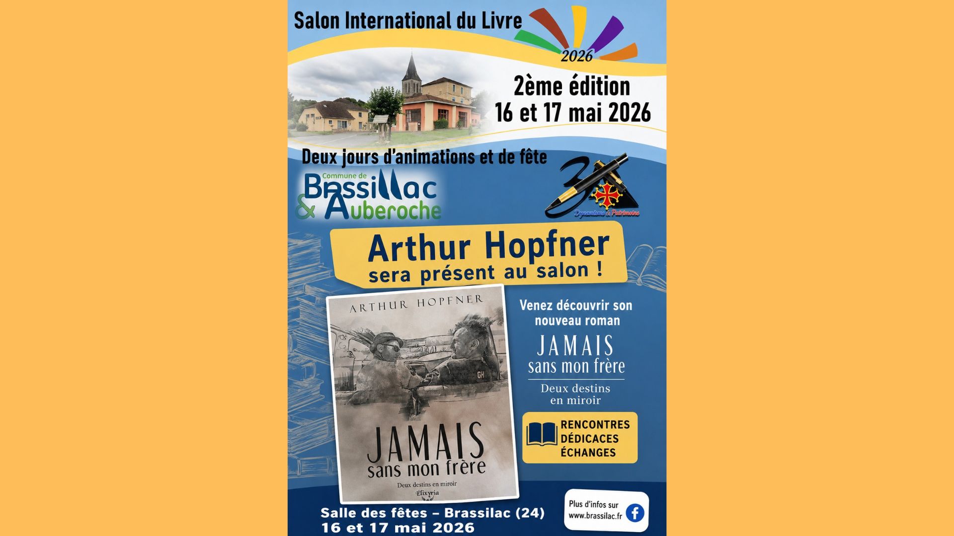 Salon du livre international de la ville de Bassillac et Auberoche — visuel événement