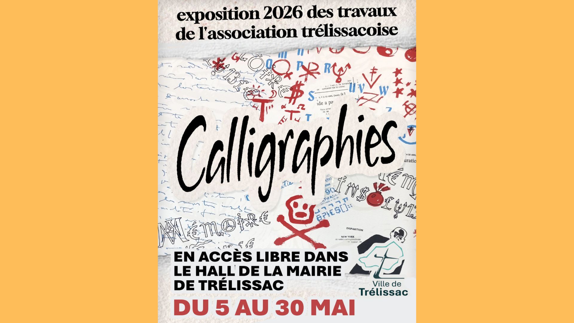 Exposition : La calligraphie s’expose à la mairie de Trélissac — visuel événement