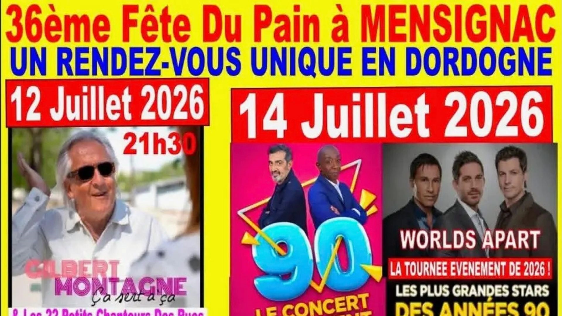 36 ème Fête du pain à Mensignac — visuel événement