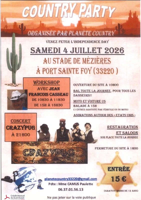 Festival Country par Planète Country, Port-Sainte-Foy-et-Ponchapt - photo 2