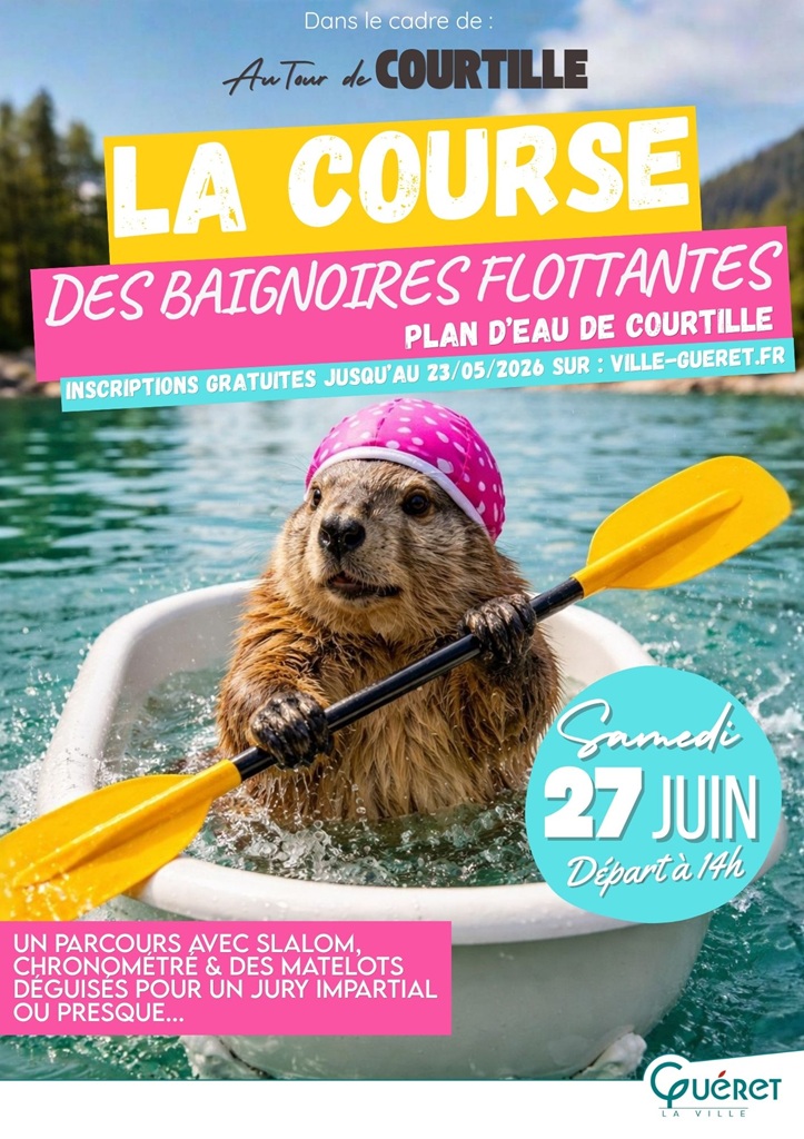 Course de baignoires flottantes — visuel événement