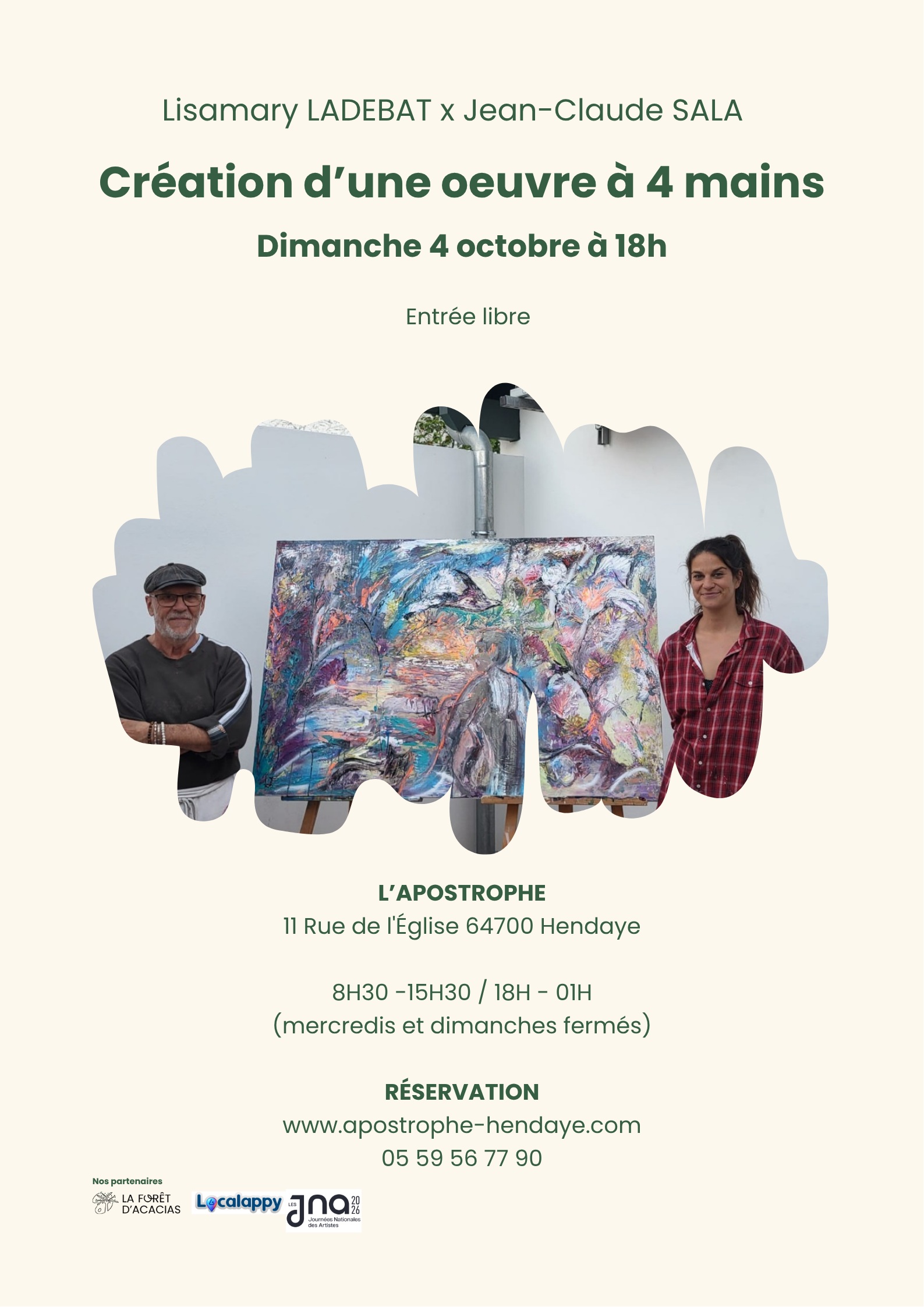 Création d'une œuvre à 4 mains