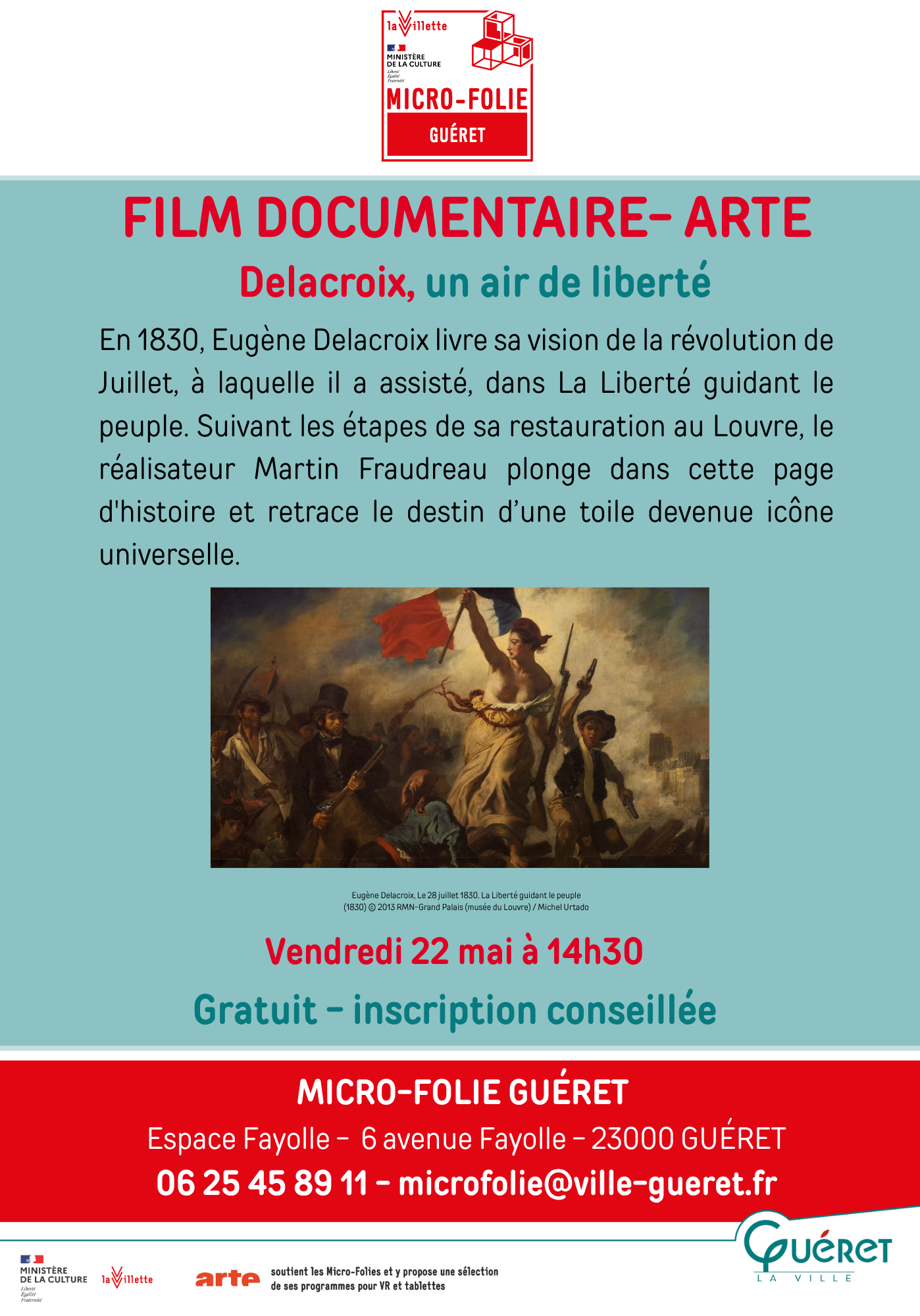 Film documentaire Delacroix, un air de liberté — visuel événement