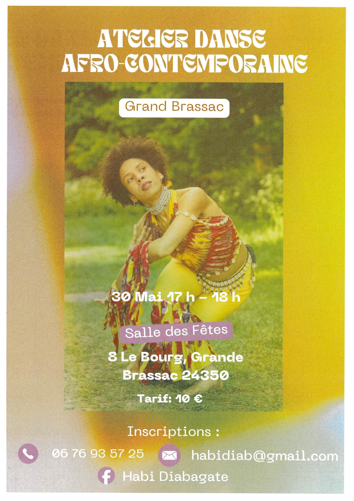 Atelier danse afro-contemporaine — visuel événement