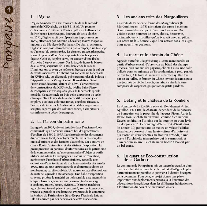 De l'église Saint-Pierre au château de la Roulière, Pompaire