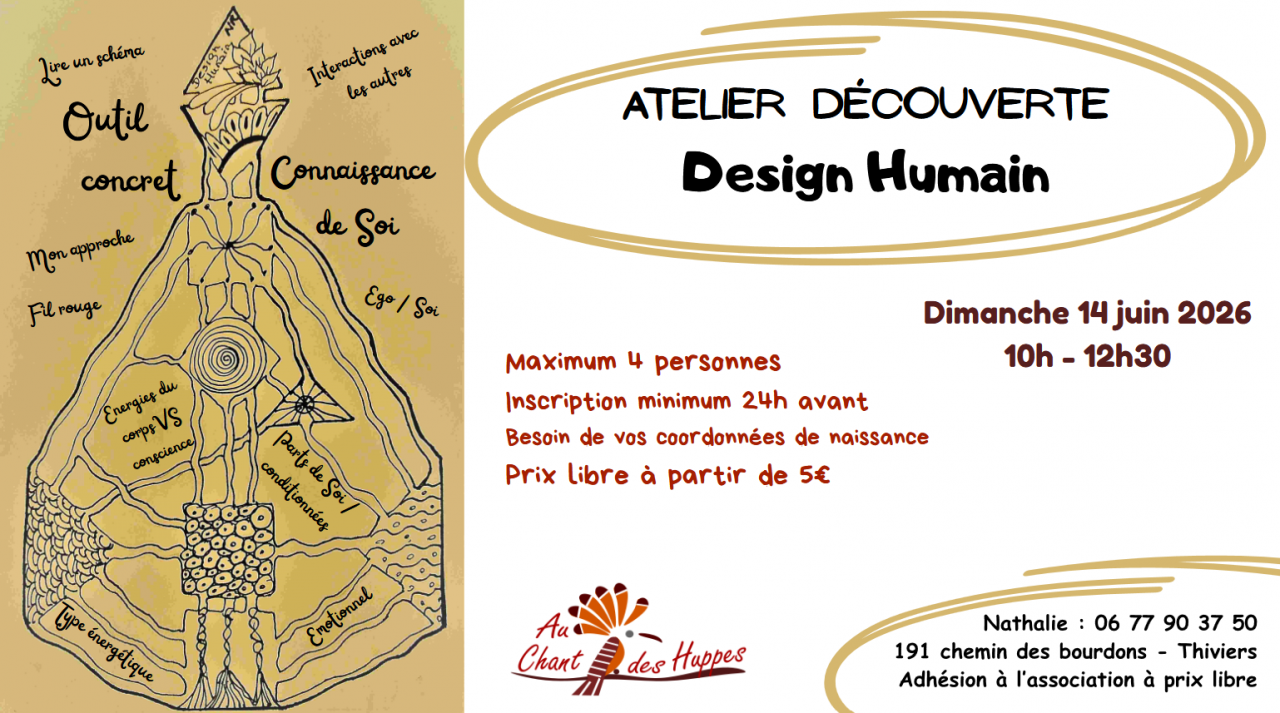 Atelier découverte Design Humain avec Nathalie — visuel événement