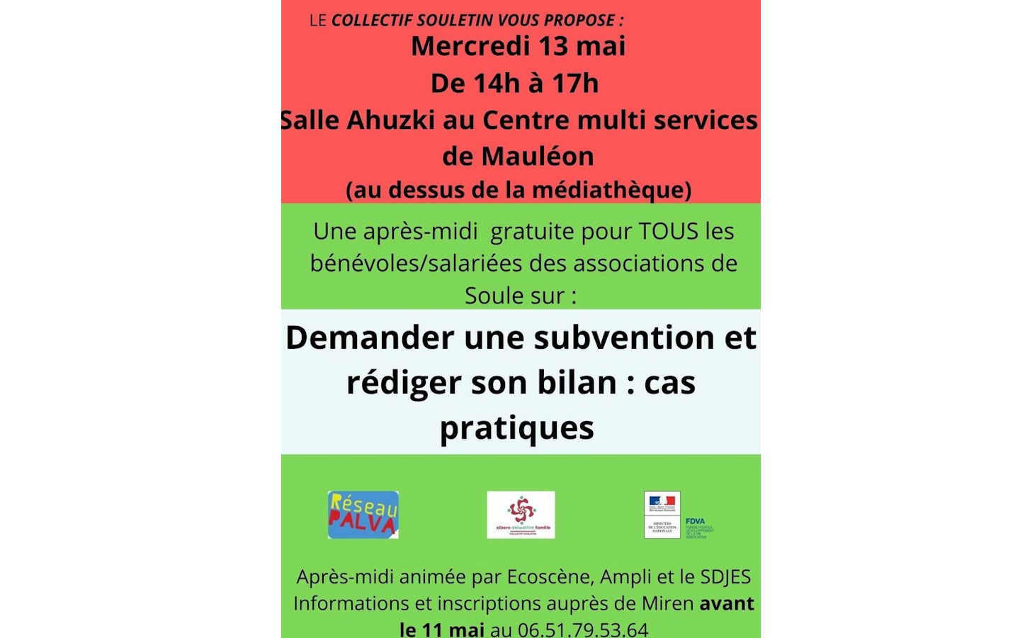 Demander une subvention et rédiger son bilan : cas pratiques — visuel événement