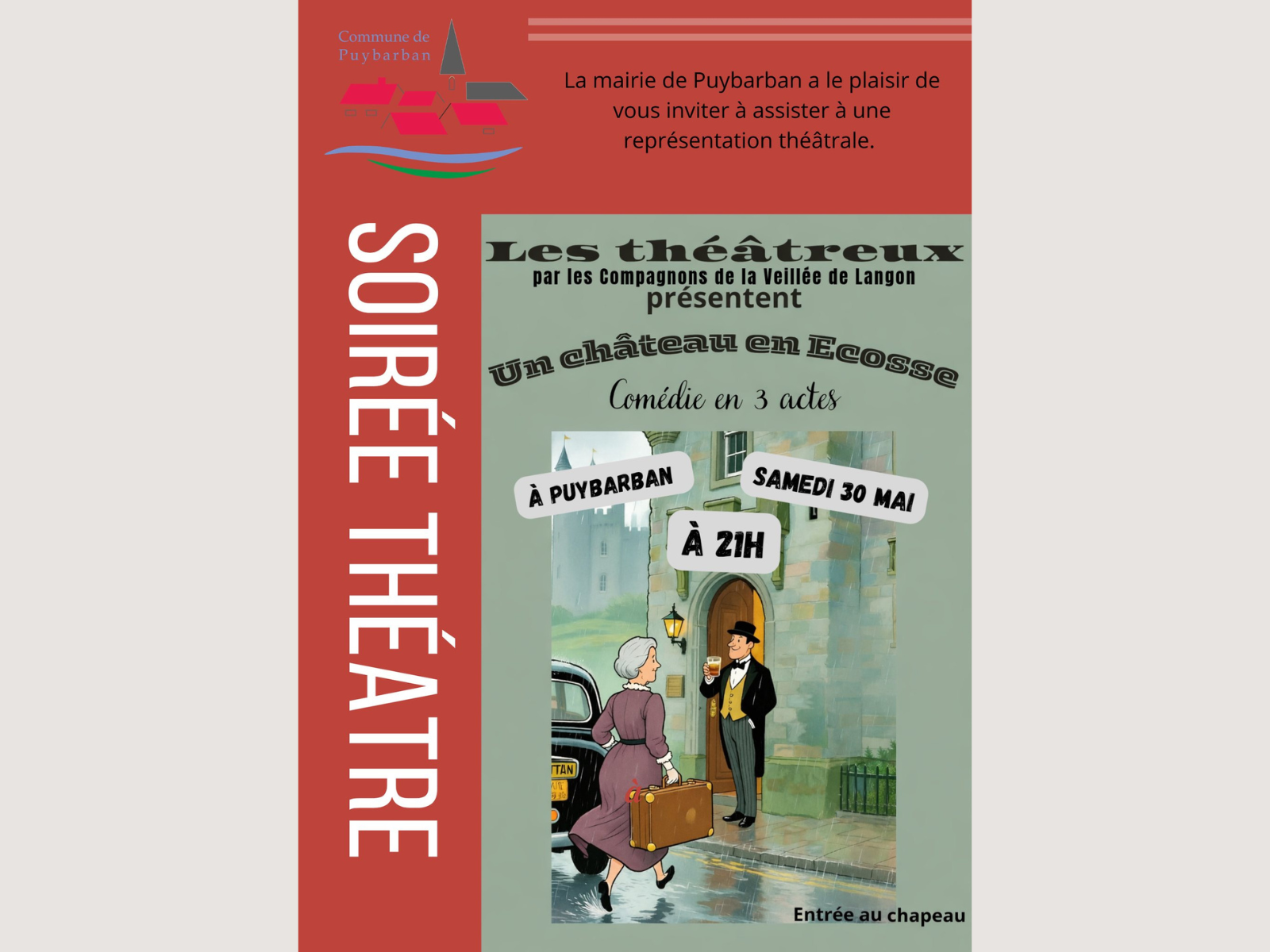 Soirée théâtre à Puybarban