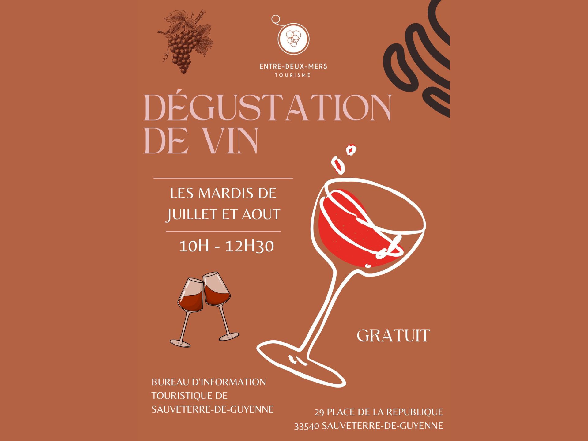 Dégustations de vins au Bureau d'Information Touristique