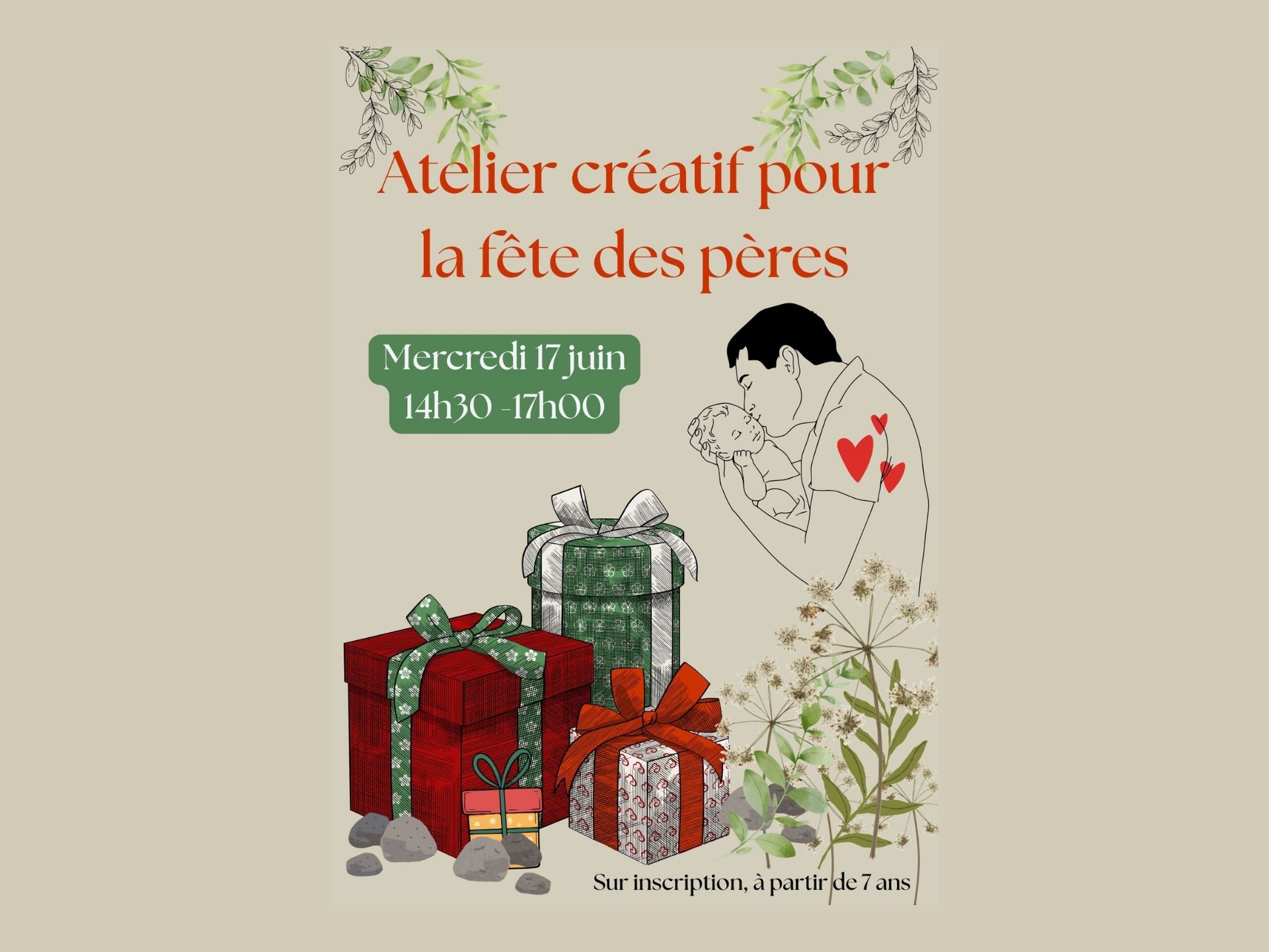 Atelier créatif pour la fête des pères — visuel événement