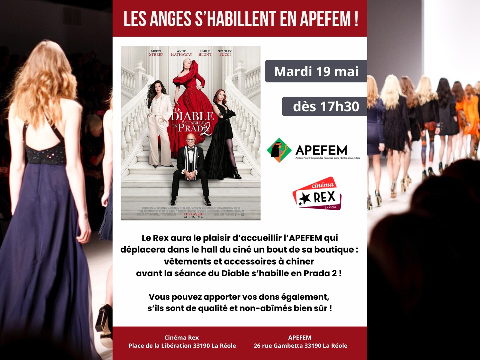 Les anges s'habillent en Apefem — visuel événement