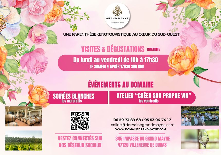 Atelier "Créer son propre vin" au Domaine du Grand Mayne