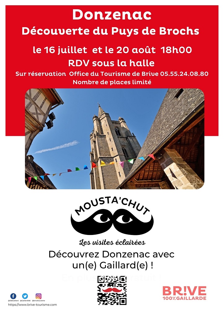 Mousta'chut les visites éclairées : Découvrez l'Histoire de Donzenac — visuel événement