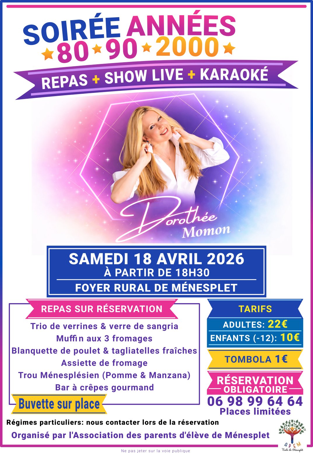 Soirée années 80/90/2000