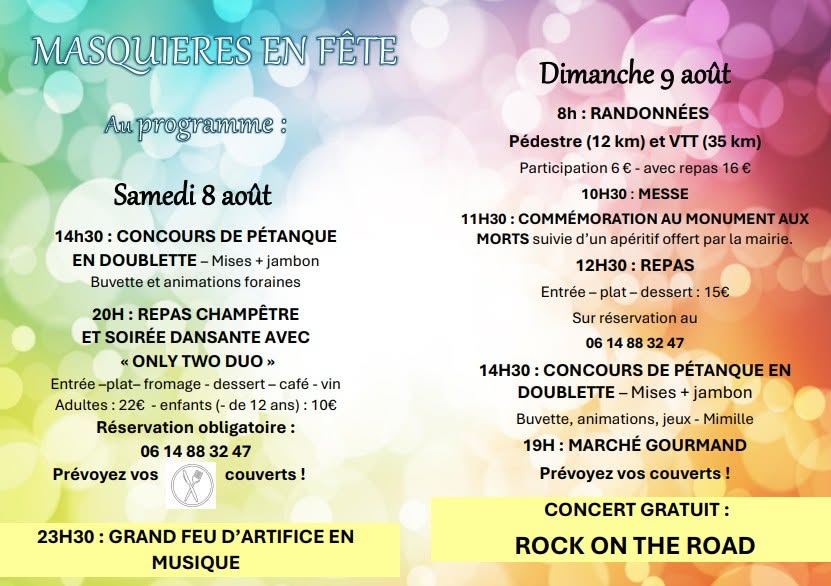 Poster for event Masquière en fête