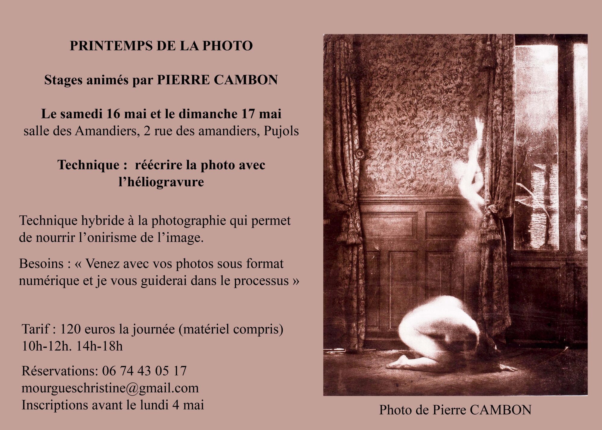 Atelier héliogravure Pierre Cambon — visuel événement