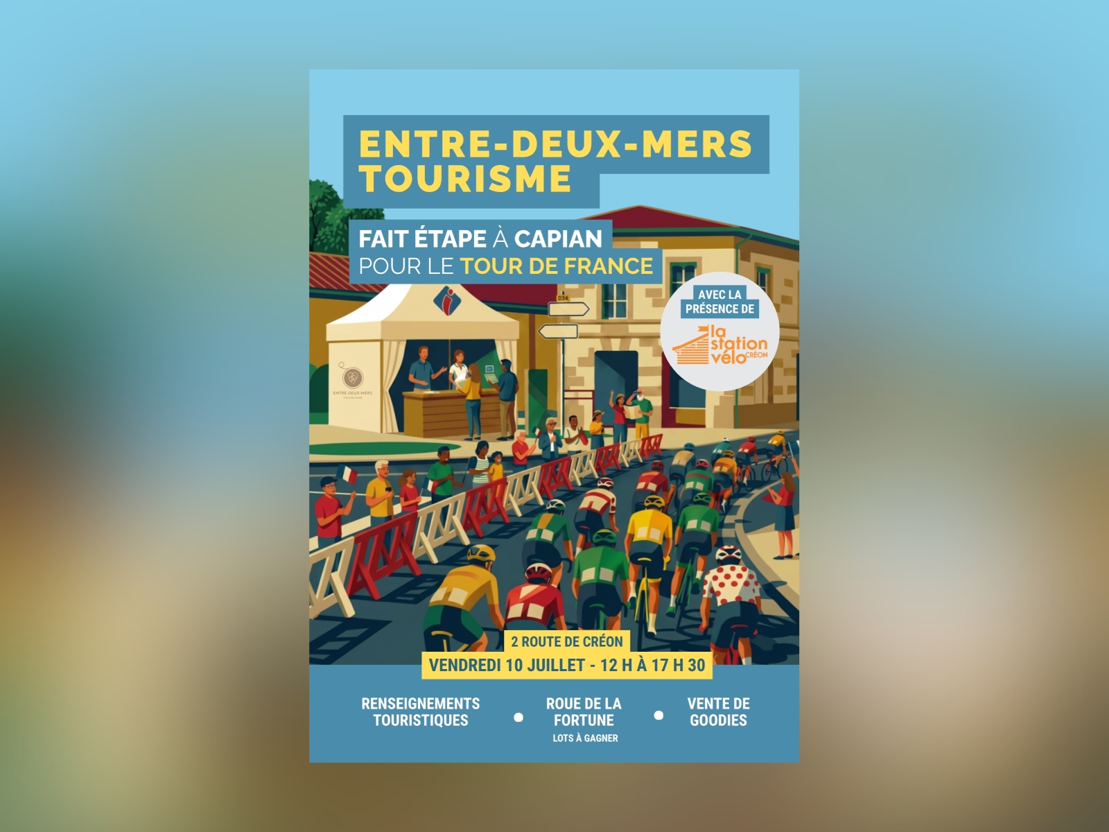 Entre-deux-Mers Tourisme fait étape à Capian pour le Tour de France