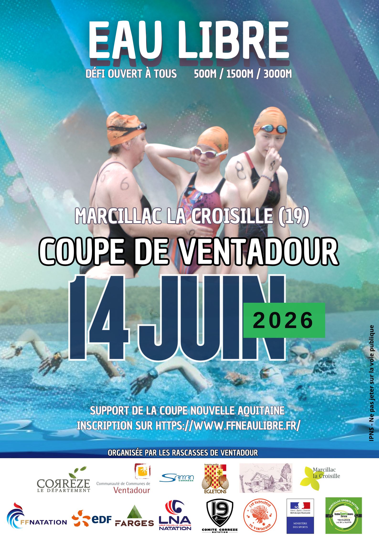 Compétition de natation en eau libre — visuel événement