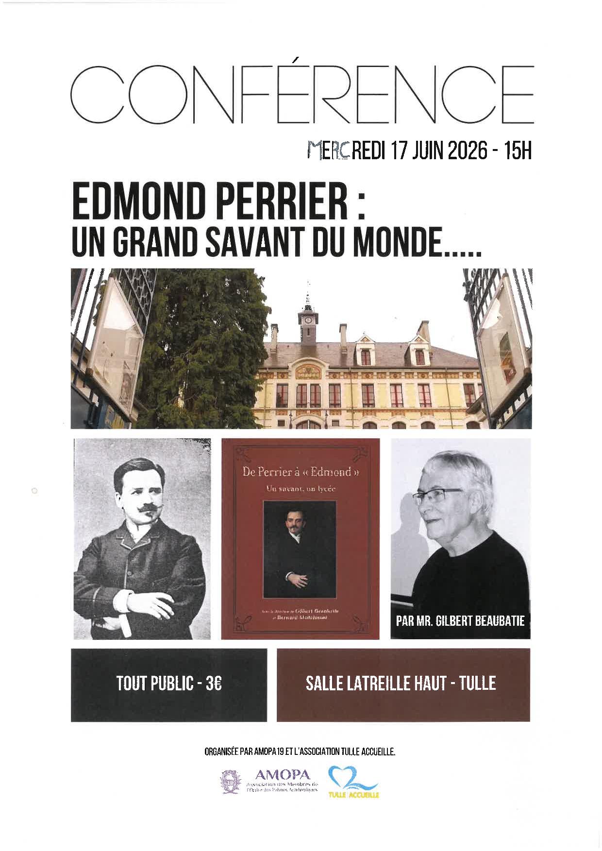 Conférence : Edmond Perrier — visuel événement