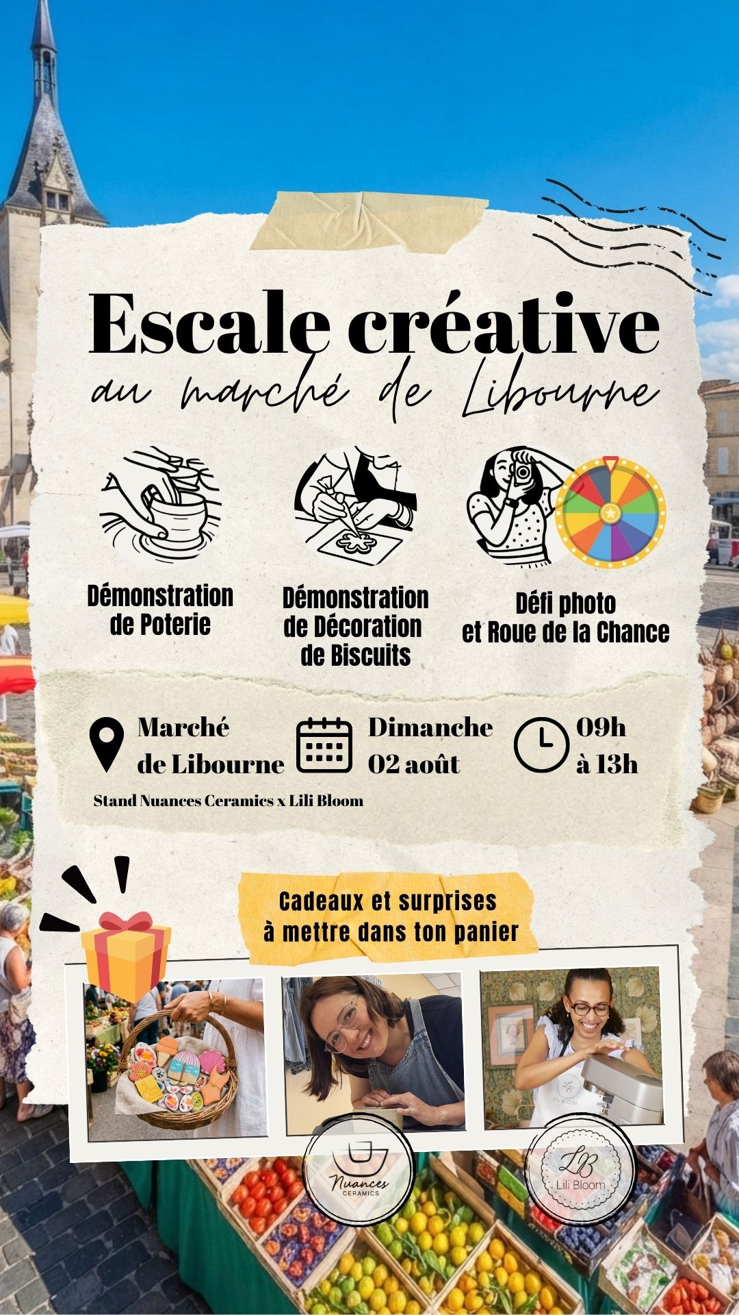 Escale créative au marché de Libourne