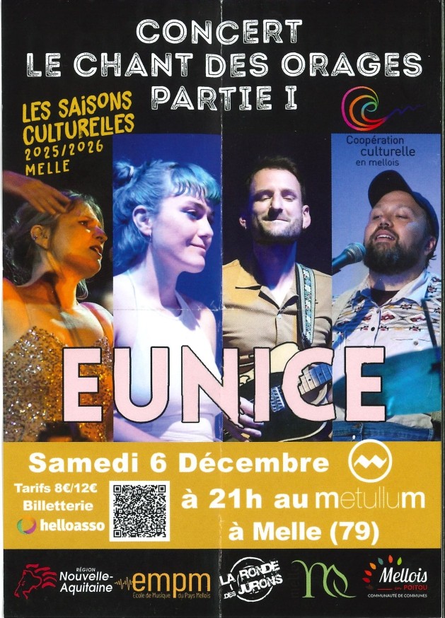 Concert - EUNICE - Le Chant des Orages