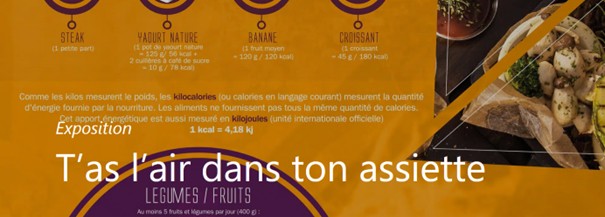 Exposition T'as L'air dans ton assiette — visuel événement