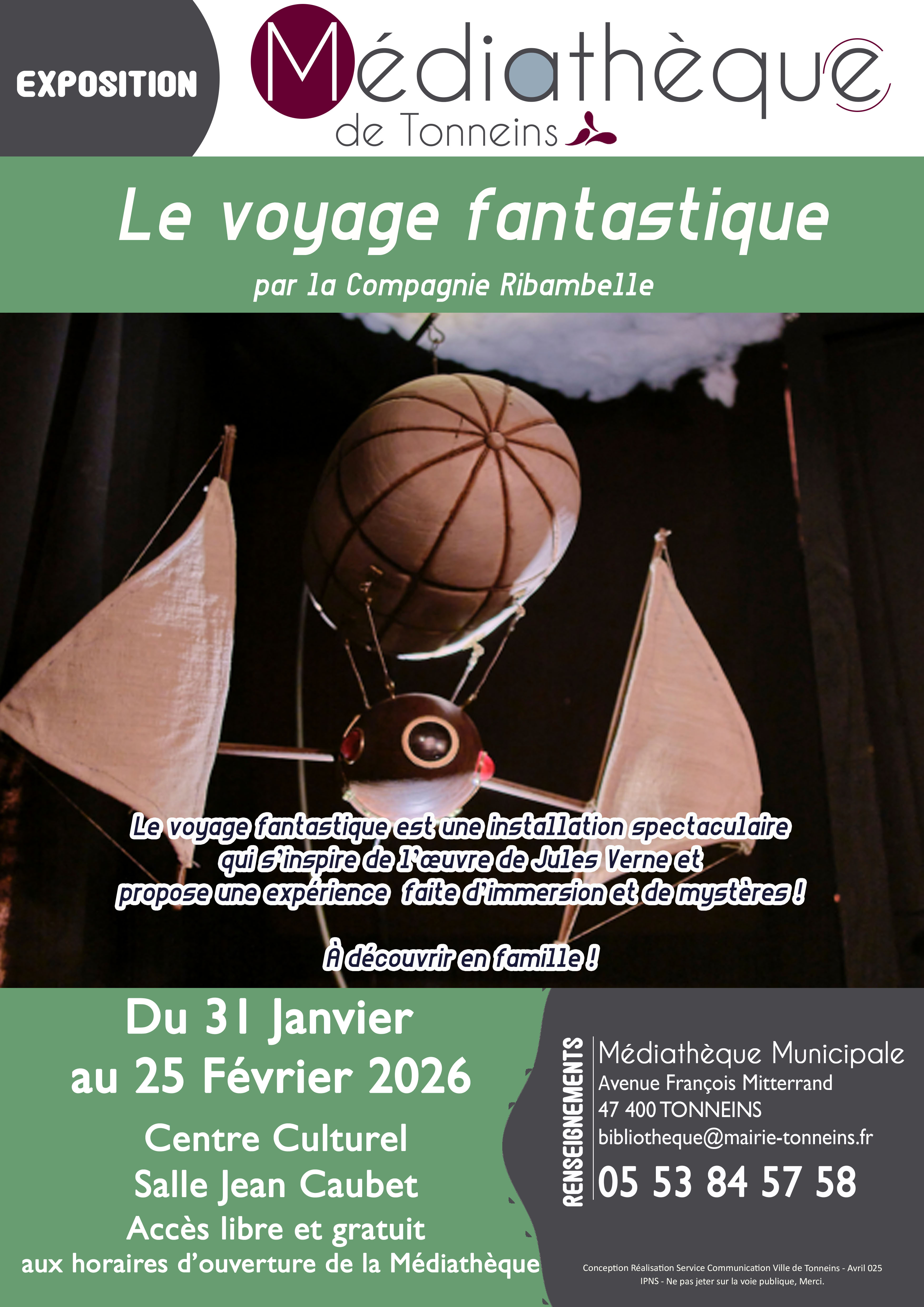 Exposition "Le voyage fantastique" à la Médiathèque