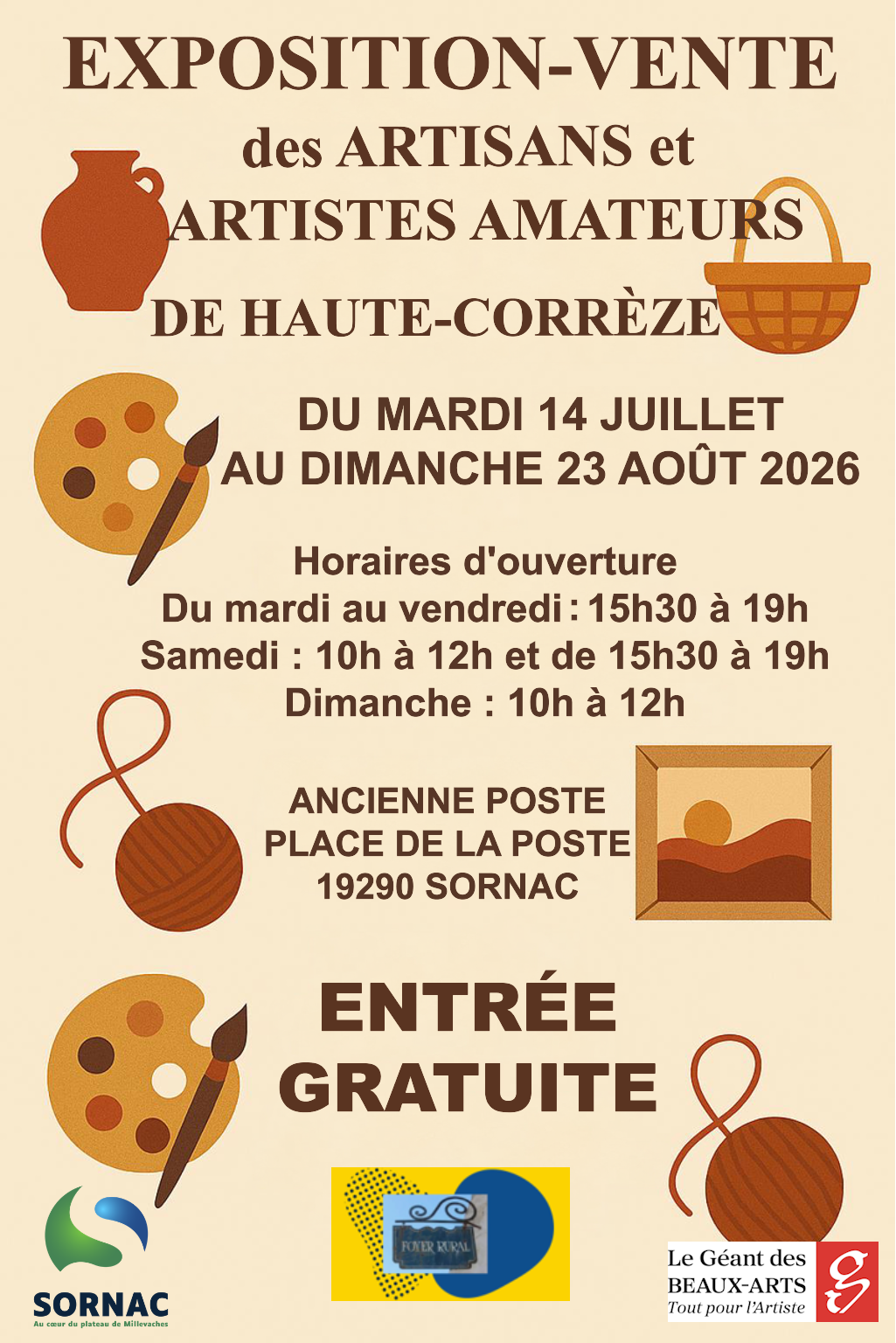 Exposition - vente des artistes amateurs et créateurs de Haute Corrèze