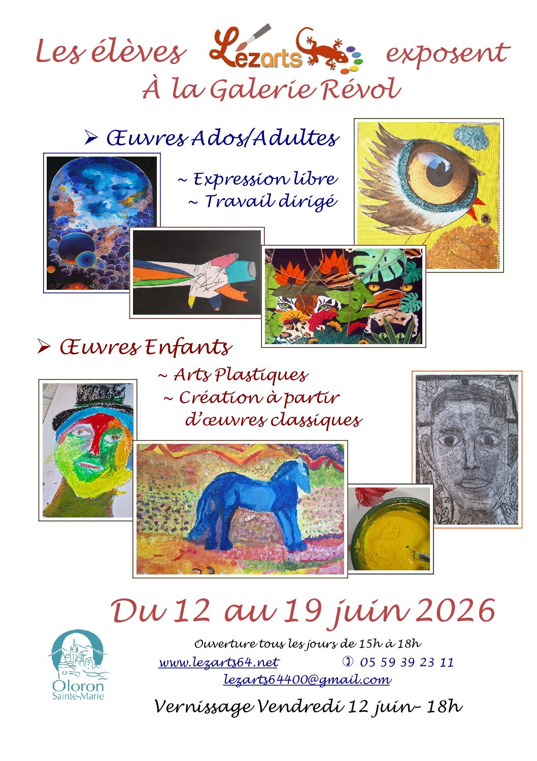 Exposotion des élèves lezarts — visuel événement