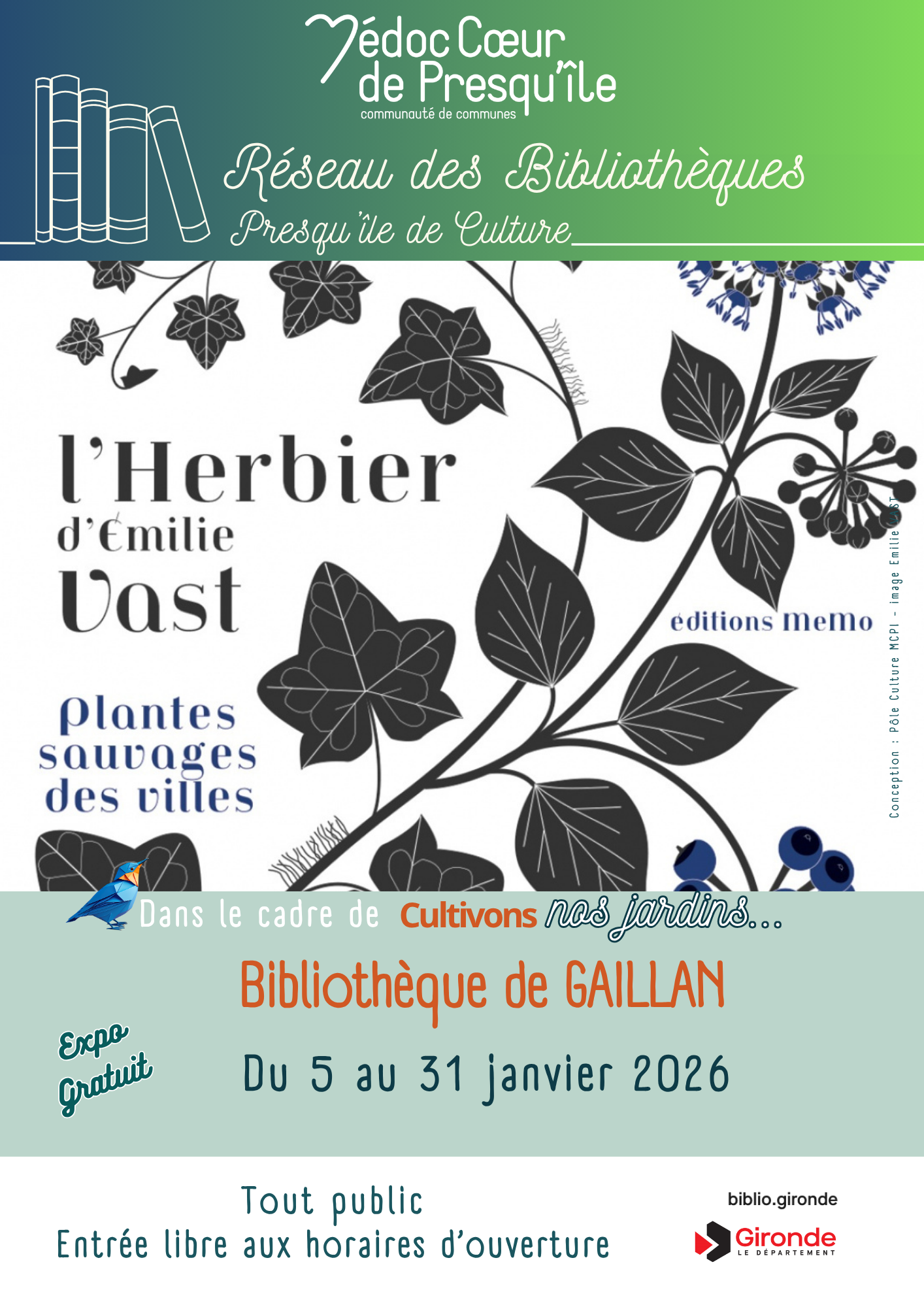 Expo les herbiers d'Emilie VAST les plantes sauvages des villes