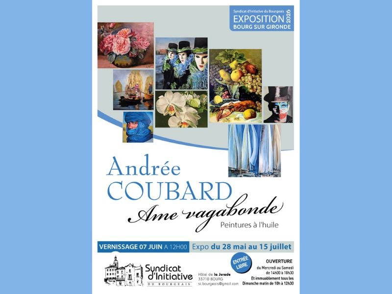 Exposition de peintures à l'huile au Syndicat d'Initiative de Bourg