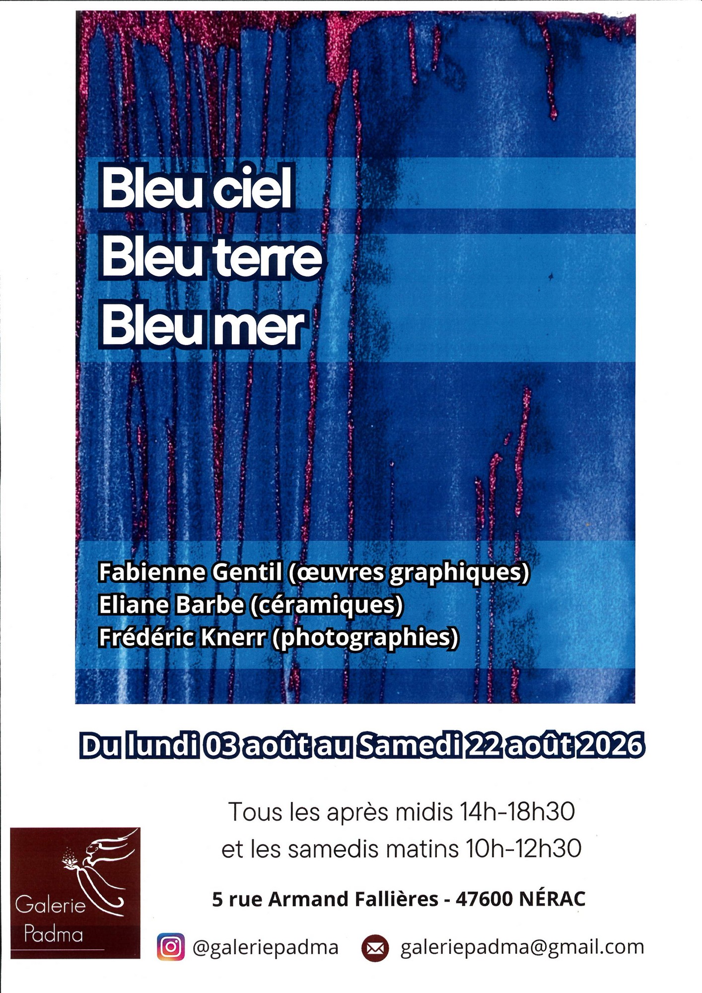 Exposition "Bleu ciel Bleu terre Bleu mer"