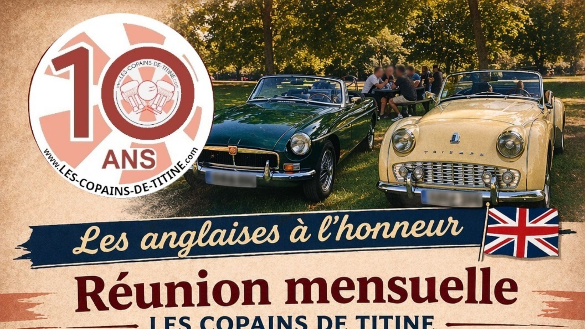 Rassemblement de voitures de collection — visuel événement