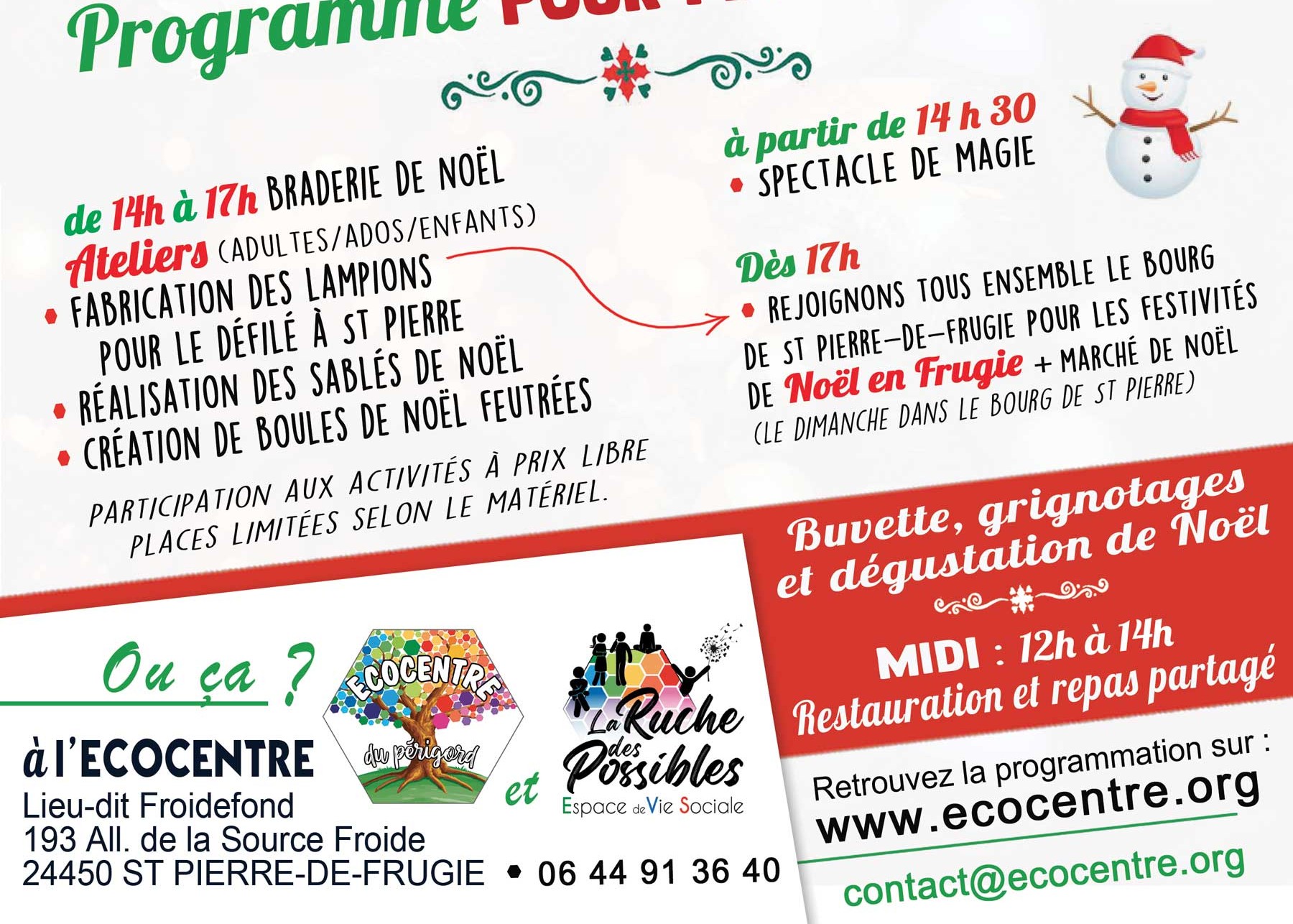 La fabrique de Noël à l'Ecocentre