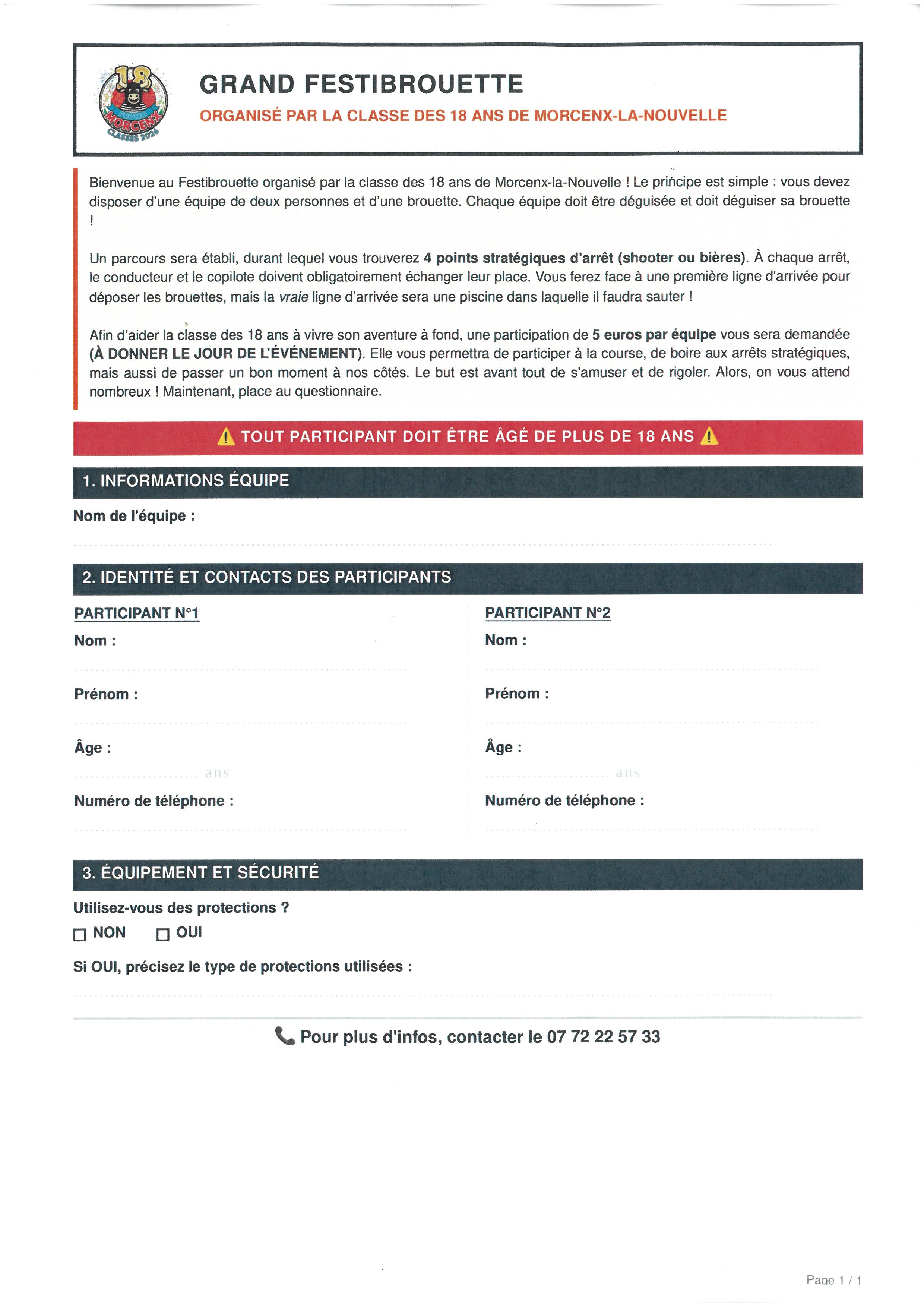 FestiBrouettes 2026 - Inscriptions