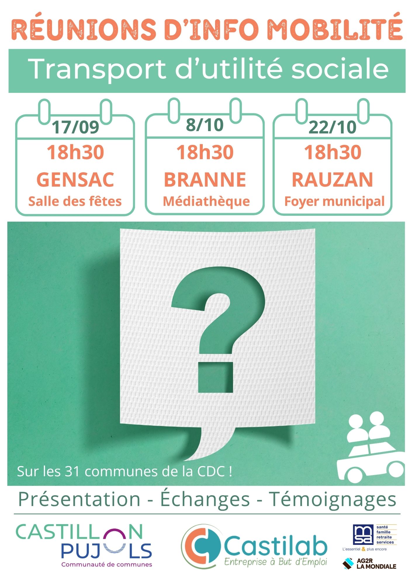 Réunions d'info Transport Solidaire