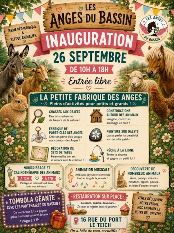 Les anges du Bassin Inauguration de la ferme pédagogique