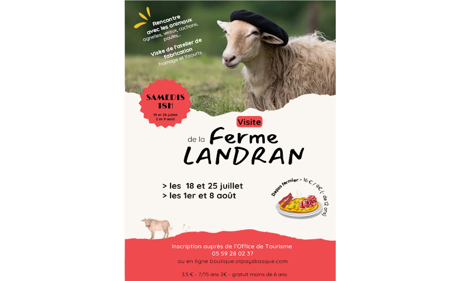 Visite de la ferme Landran et repas fermier