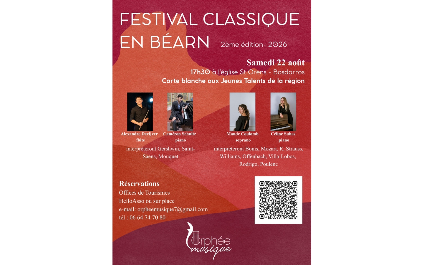 Festival classique en Béarn : Carte blanche aux jeunes talents de la région
