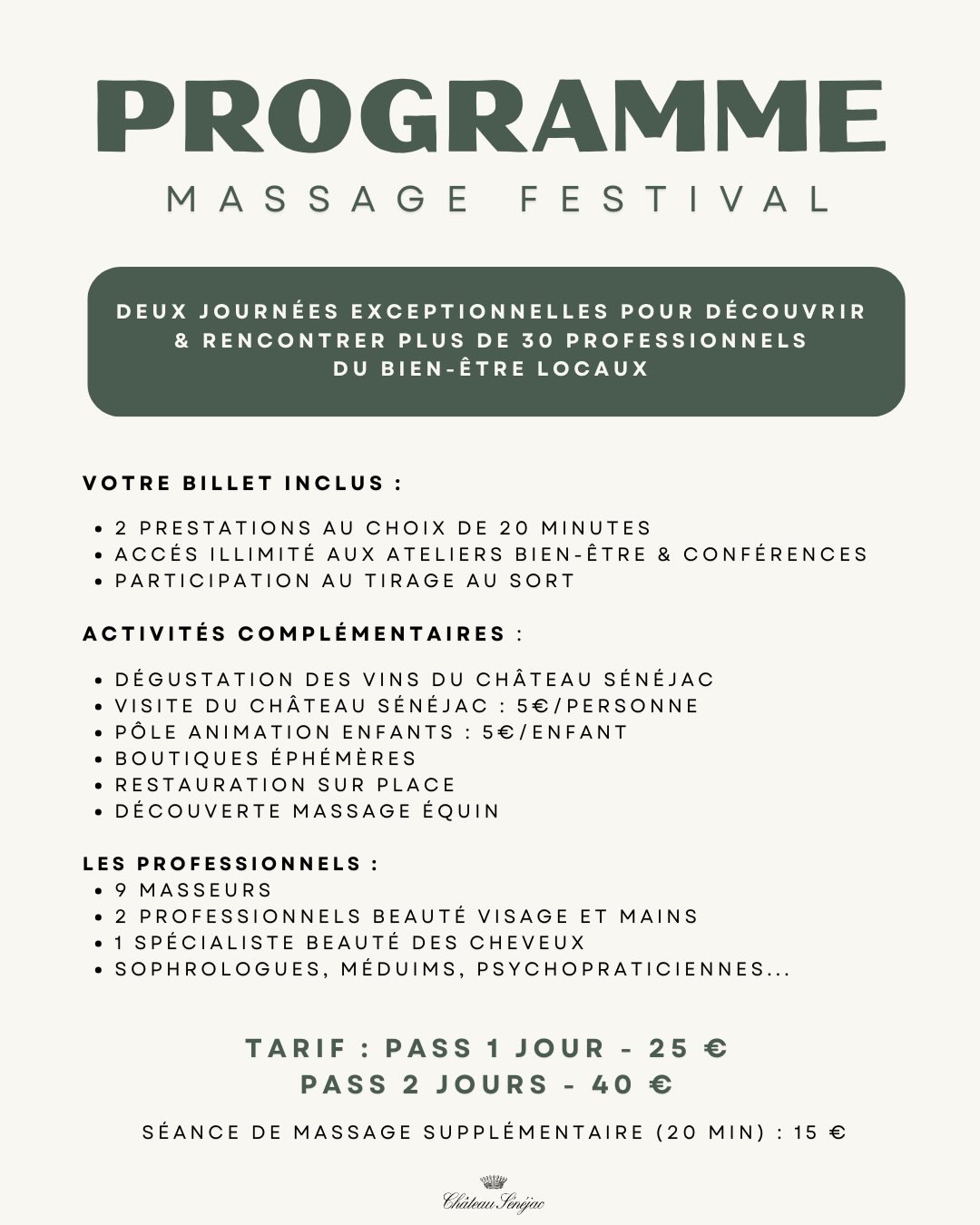 Massage Festival, Le Pian-Médoc