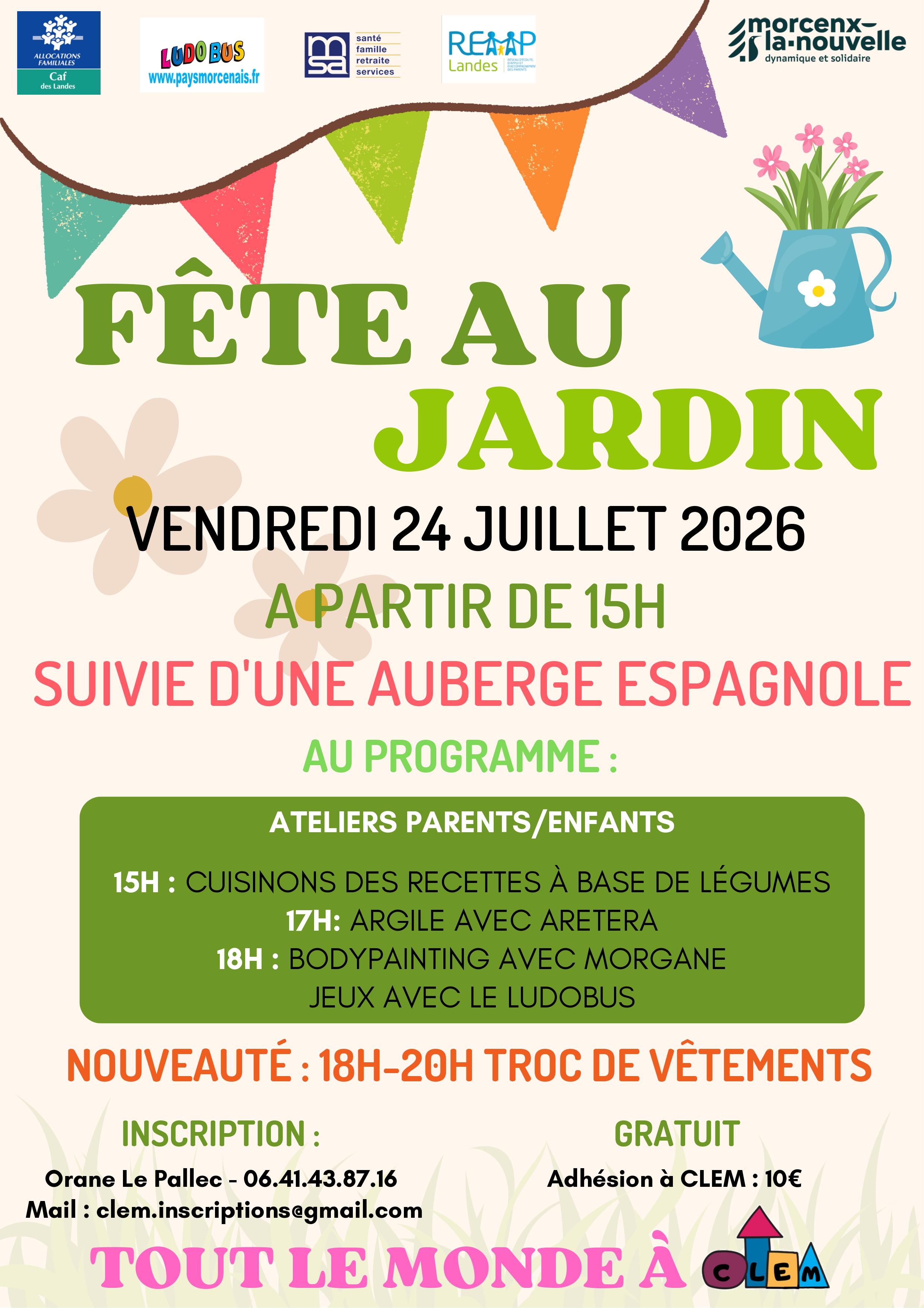 Fête au jardin et Troc de vêtement - CLEM