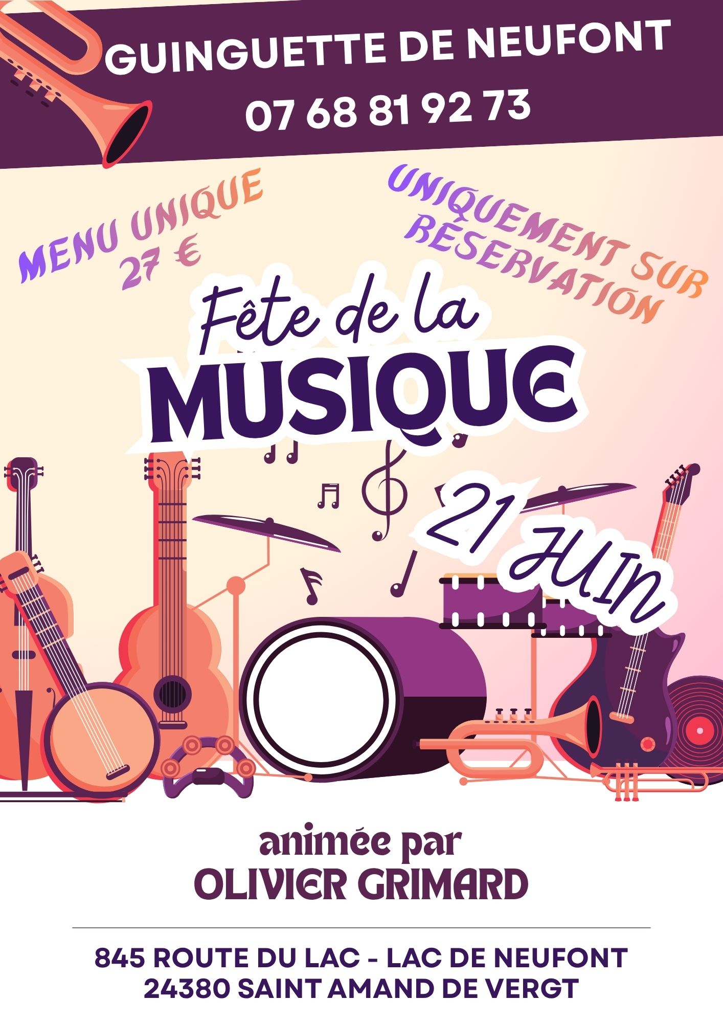 Fête de la musique - la guinguette de Neufont