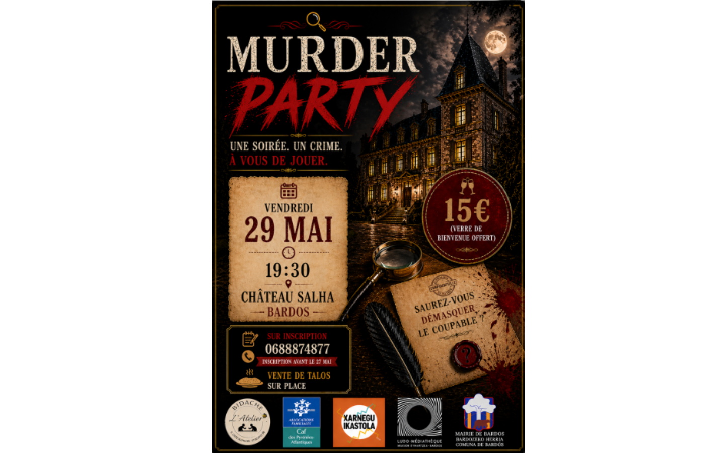 Fête du jeu: Murder Party — visuel événement
