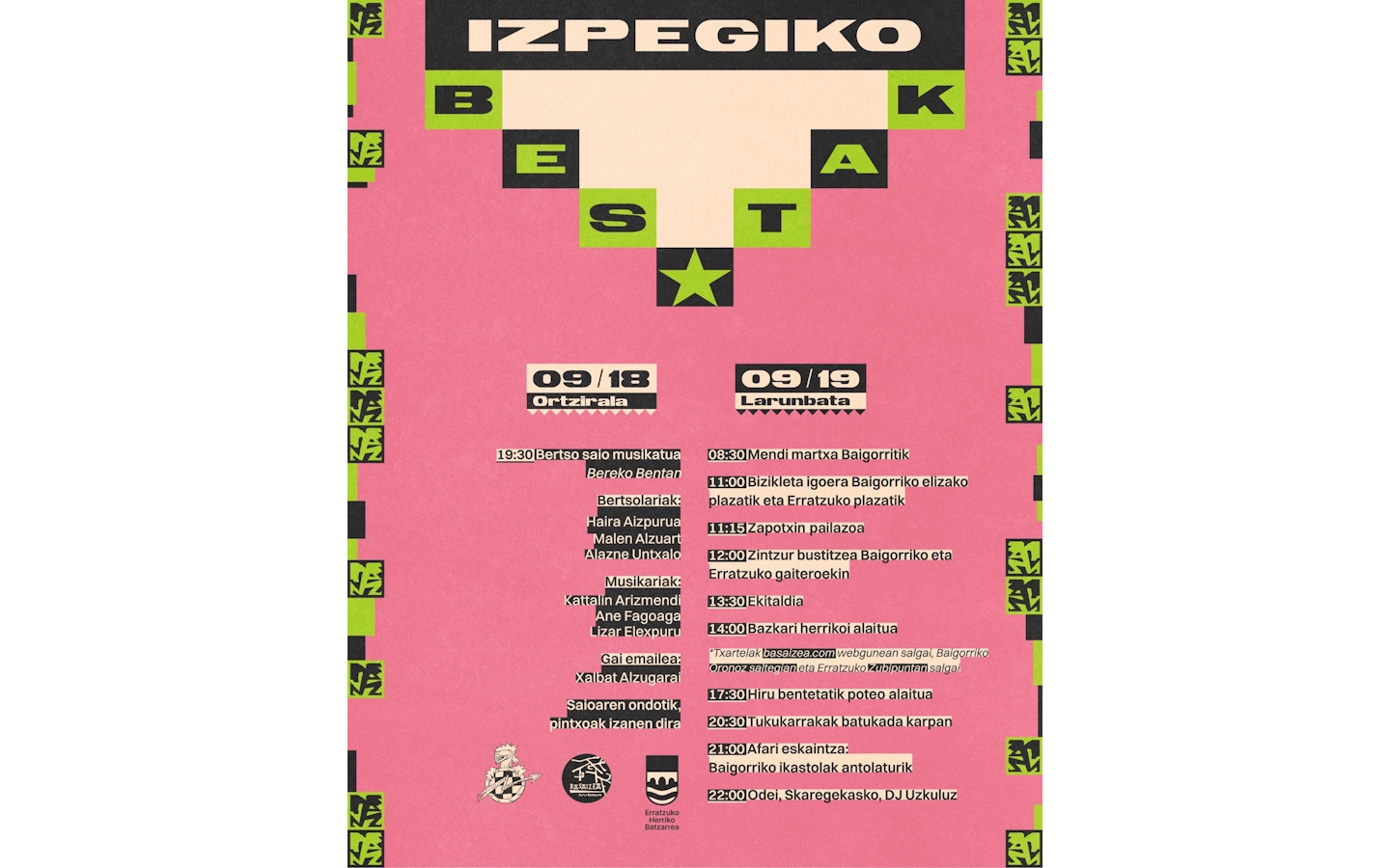 Izpegiko bestak : fêtes d'Izpeguy