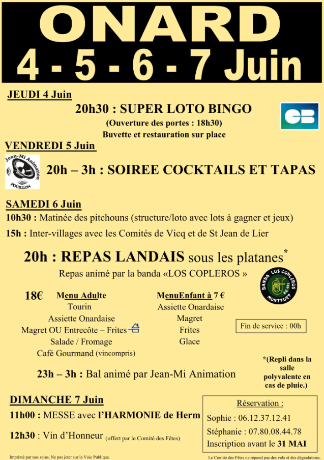 Fêtes patronales d'Onard
