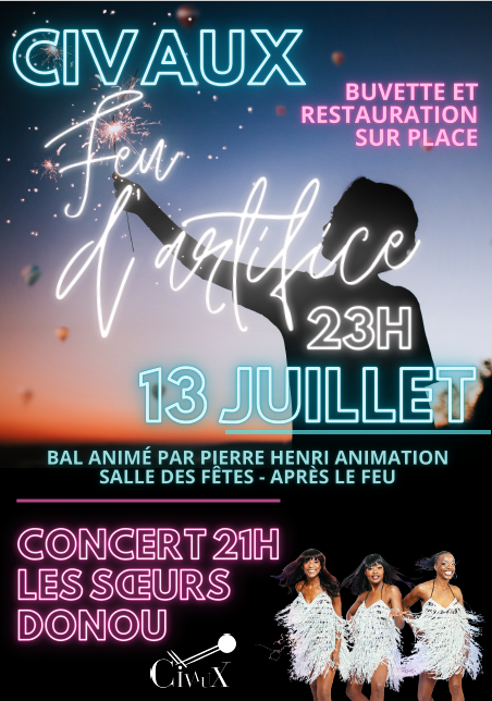 FEU D'ARTIFICE ET CONCERT LES SOEURS DONOU