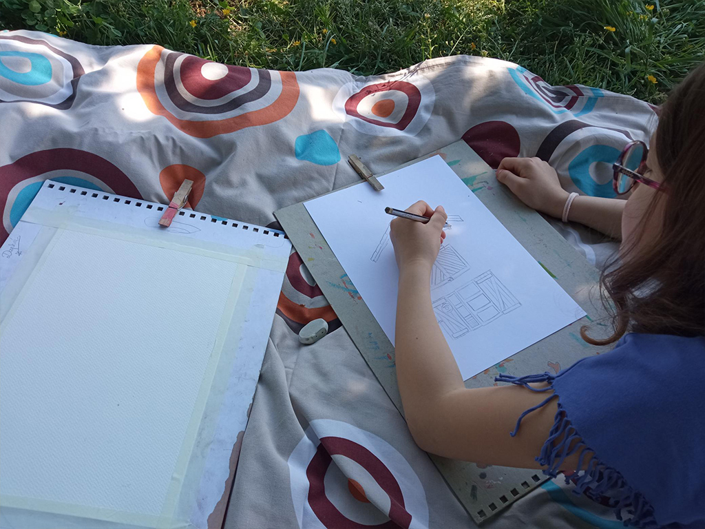 Aquarelle et dessin en plein air à Mios, Mios - photo 2