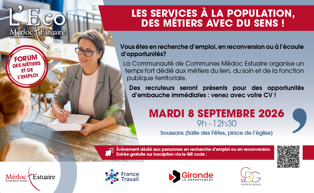 Forum des métiers et de l’emploi: Les services à la population, des métiers avec du sens !