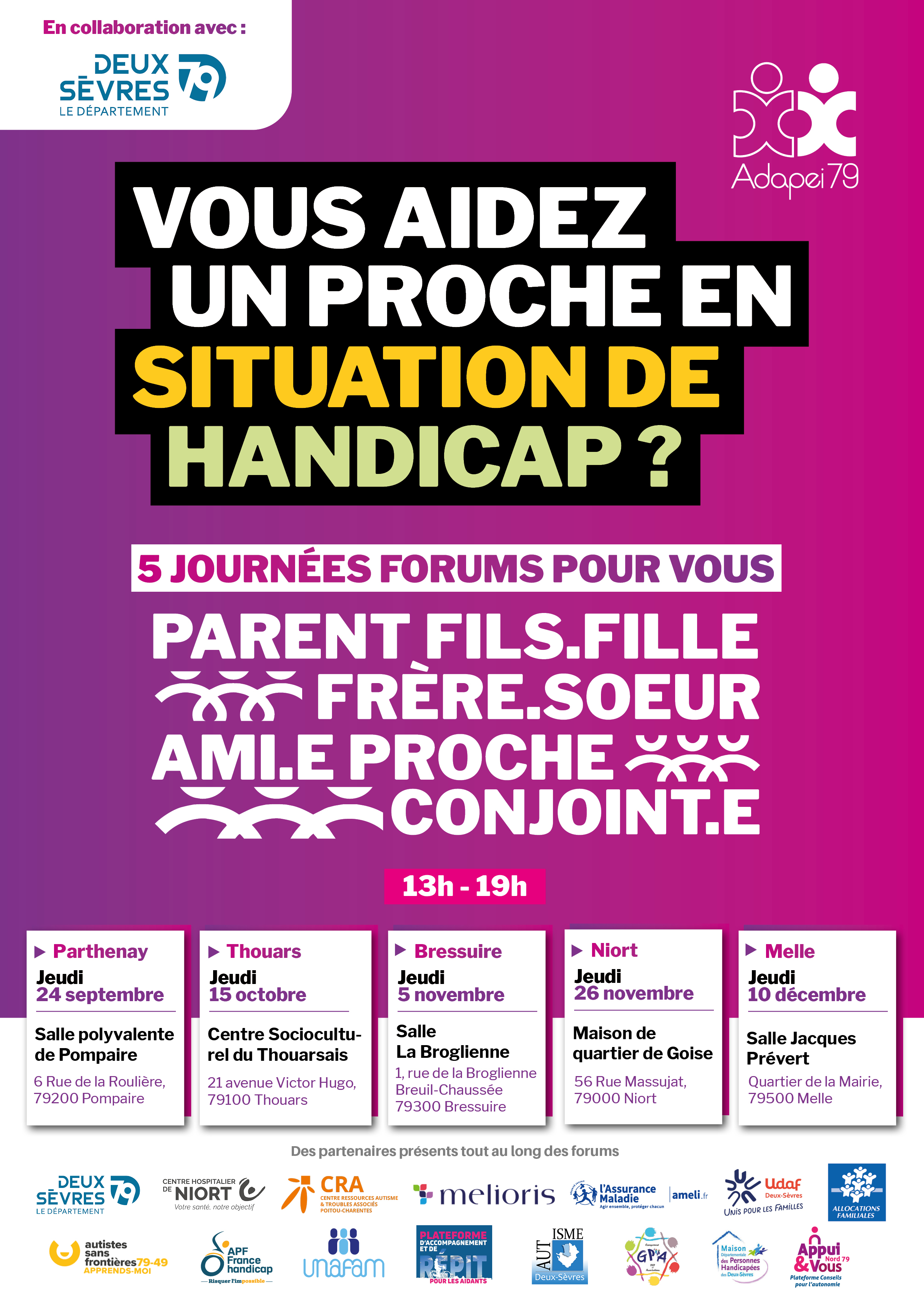 Forum pour les aidants de proches en situation de handicap